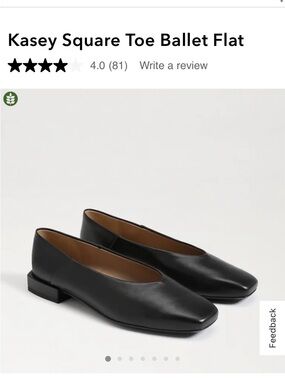 Sam Edelman Kasey Square Toe Ballet Flat - Black